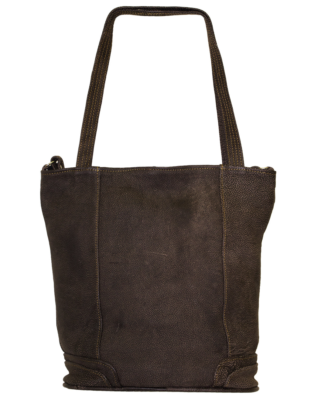 Luvsa LSTJ117 Genuine Leather Buck Skin Tote Bag