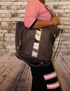 Luvsa LSTJ117 Genuine Leather Buck Skin Tote Bag