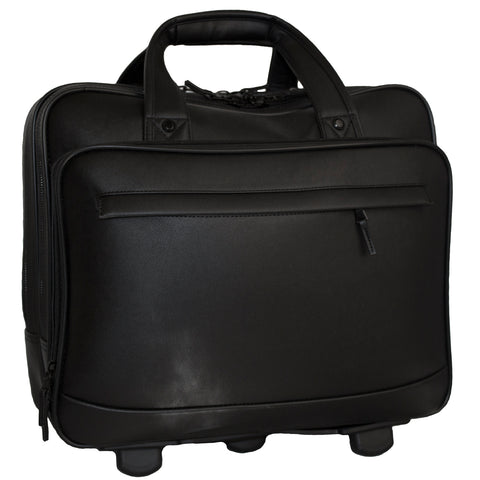 Fino LT065P Faux Leather 17" Laptop Pilot Case - Black