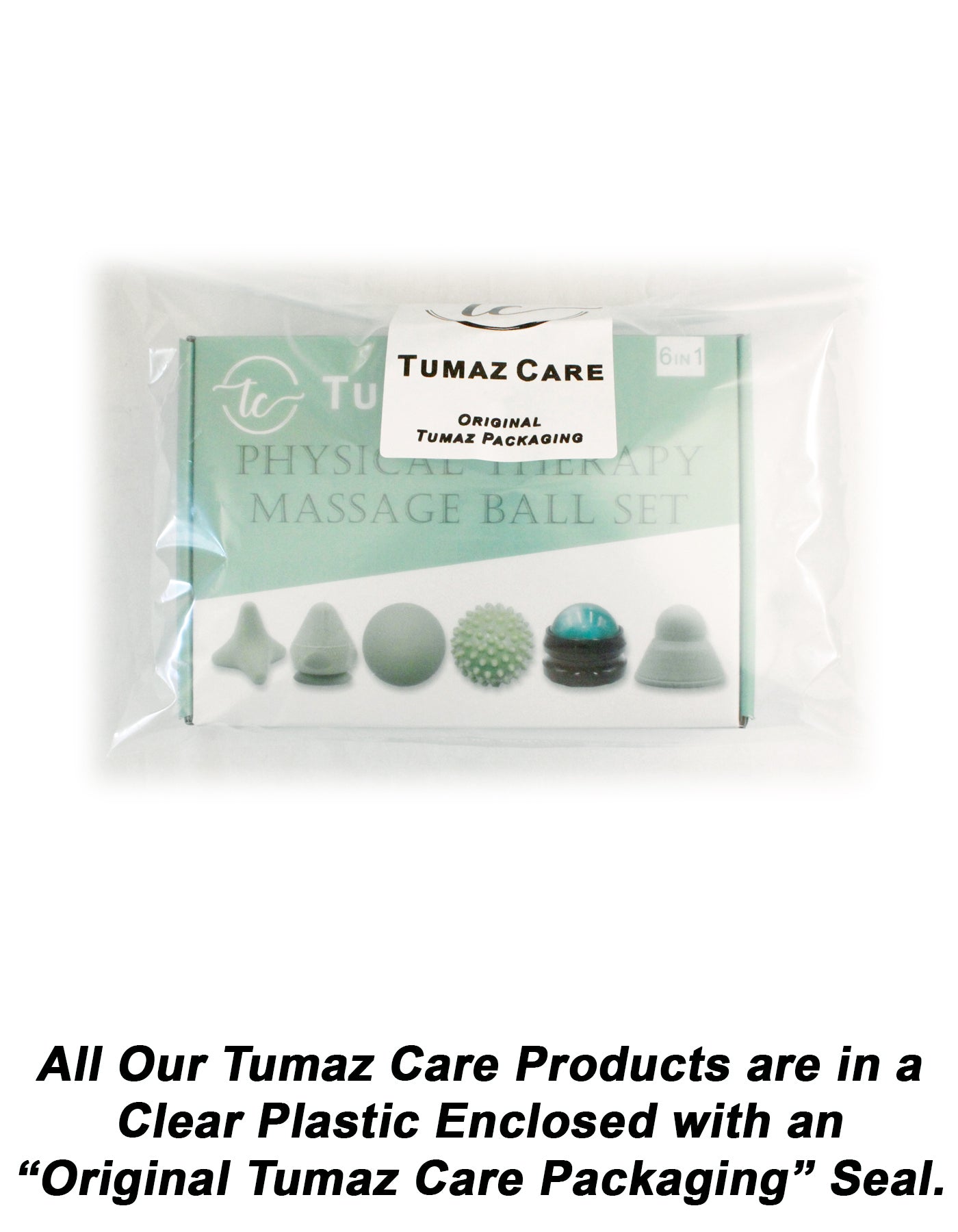 Tumaz Care MAS2501 Setof6 Massage Balls for Trigger Point Therapy & Relief