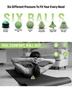 Tumaz Care MAS2501 Setof6 Massage Balls for Trigger Point Therapy & Relief