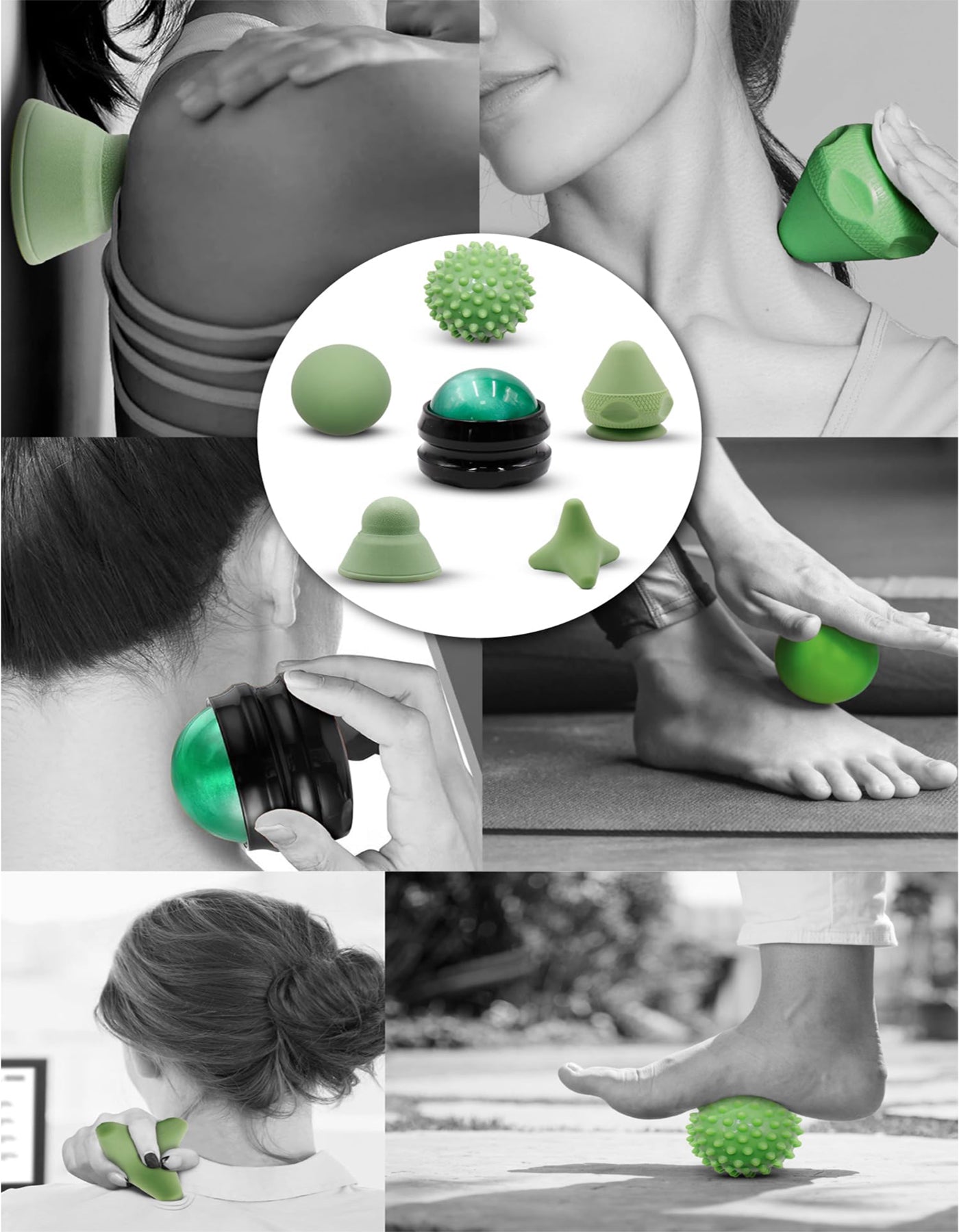 Tumaz Care MAS2501 Setof6 Massage Balls for Trigger Point Therapy & Relief