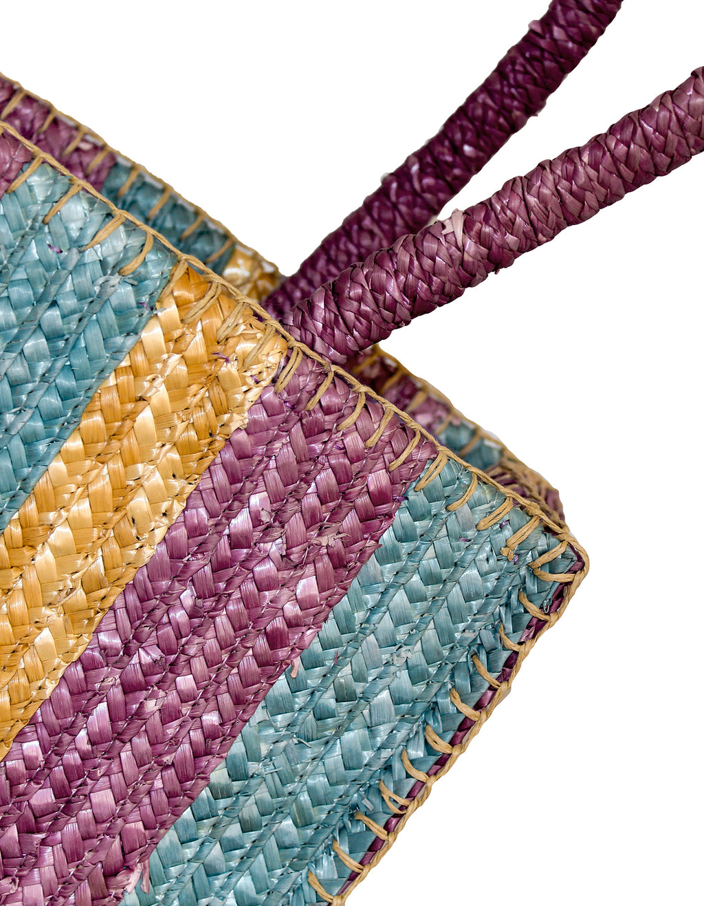 Fino MLB01-246 Multicolor Tote Straw/ Beach and Shopping Bag