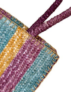 Fino MLB01-246 Multicolor Tote Straw/ Beach and Shopping Bag