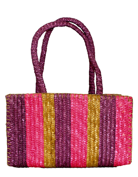 Fino MLB01-246 Multicolor Tote Straw/ Beach and Shopping Bag