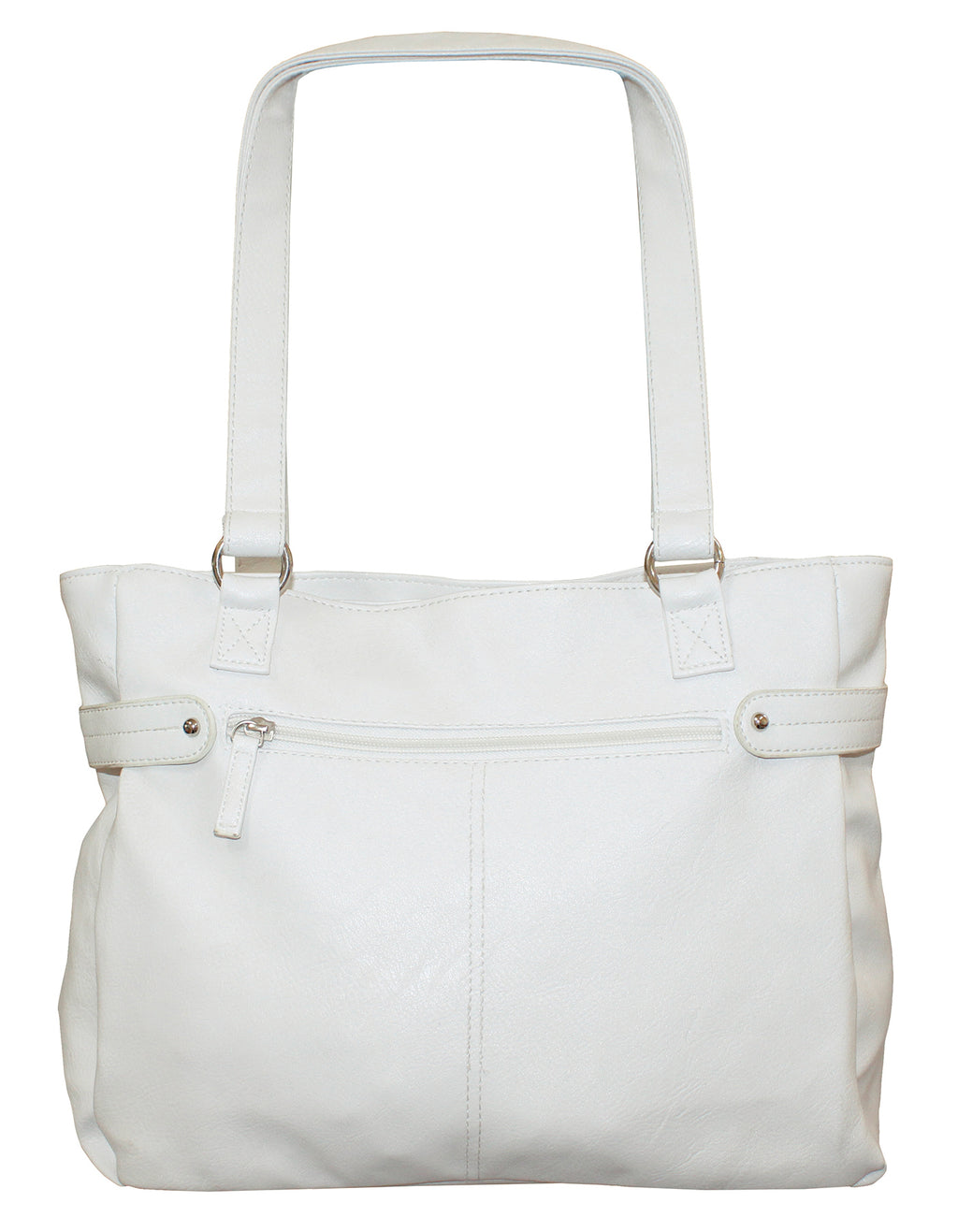 Fino NK-7687 Faux Leather Women's Casual Everyday Shoulder Bag  - White
