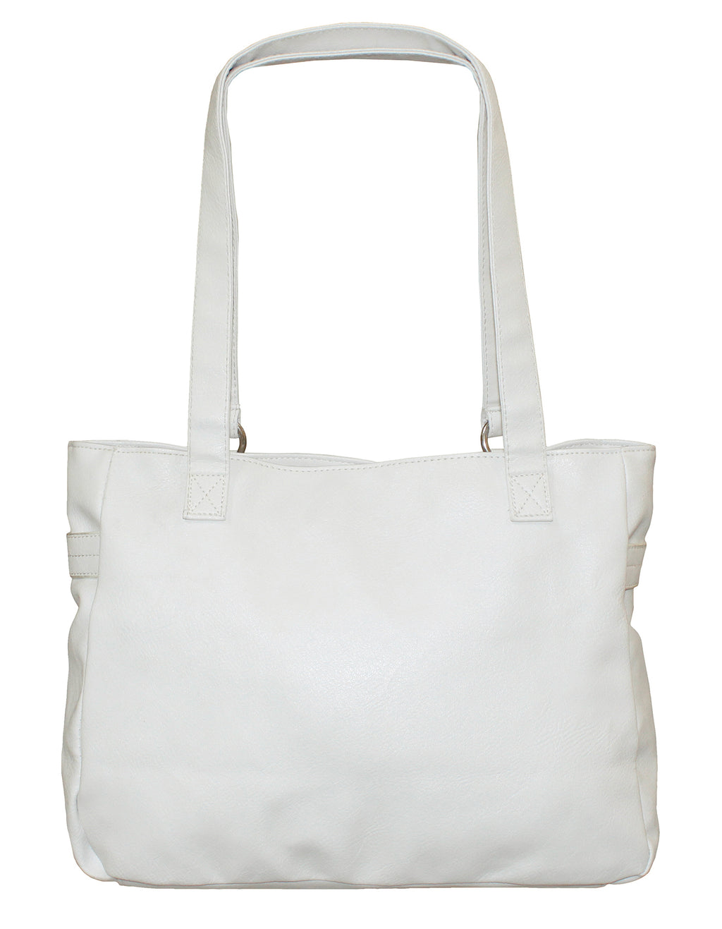 Fino NK-7687 Faux Leather Women's Casual Everyday Shoulder Bag  - White