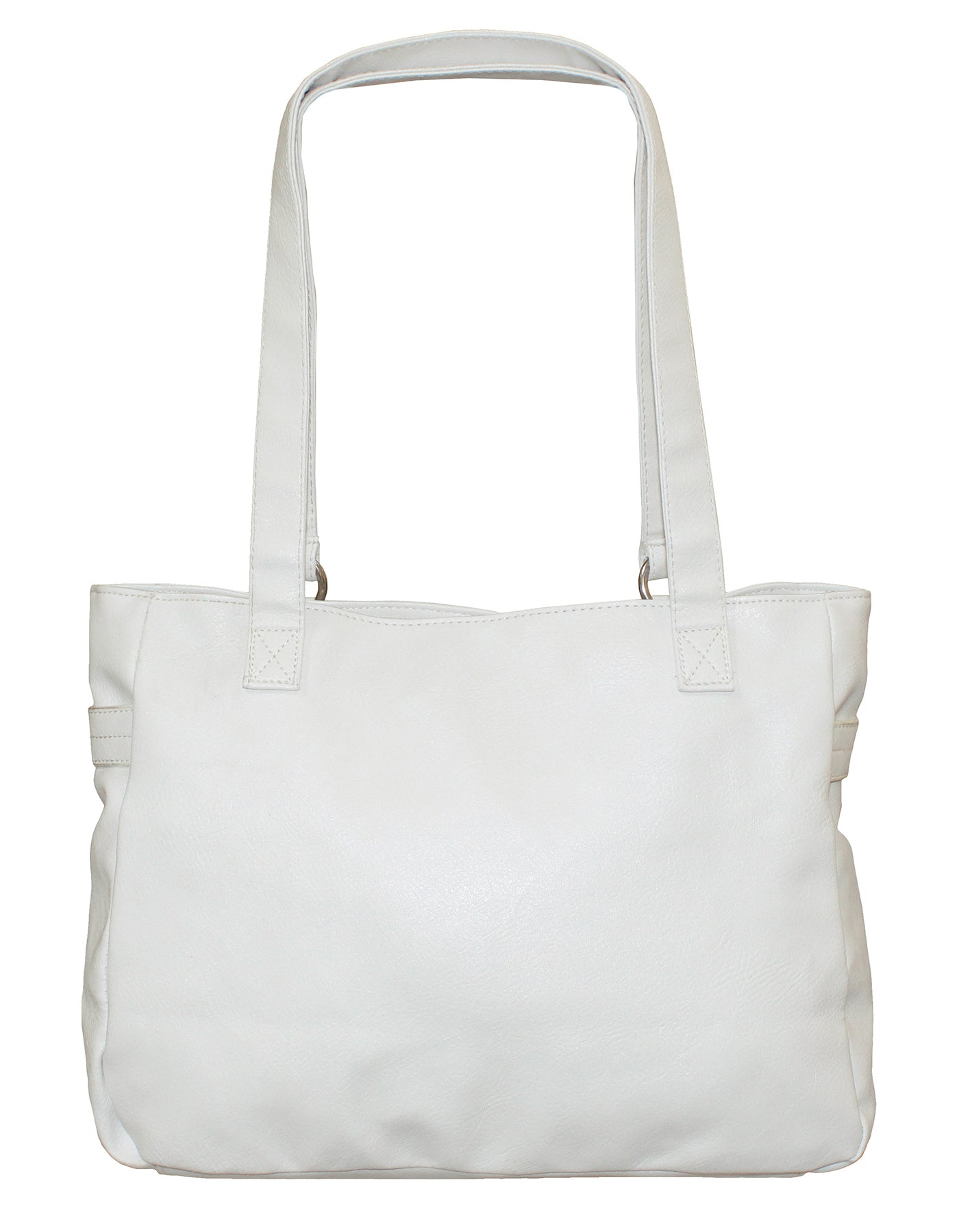 Fino NK-7687 Faux Leather Women's Casual Everyday Shoulder Bag  - White