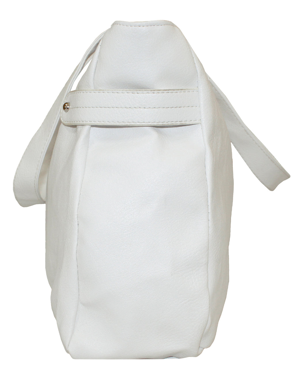 Fino NK-7687 Faux Leather Women's Casual Everyday Shoulder Bag  - White