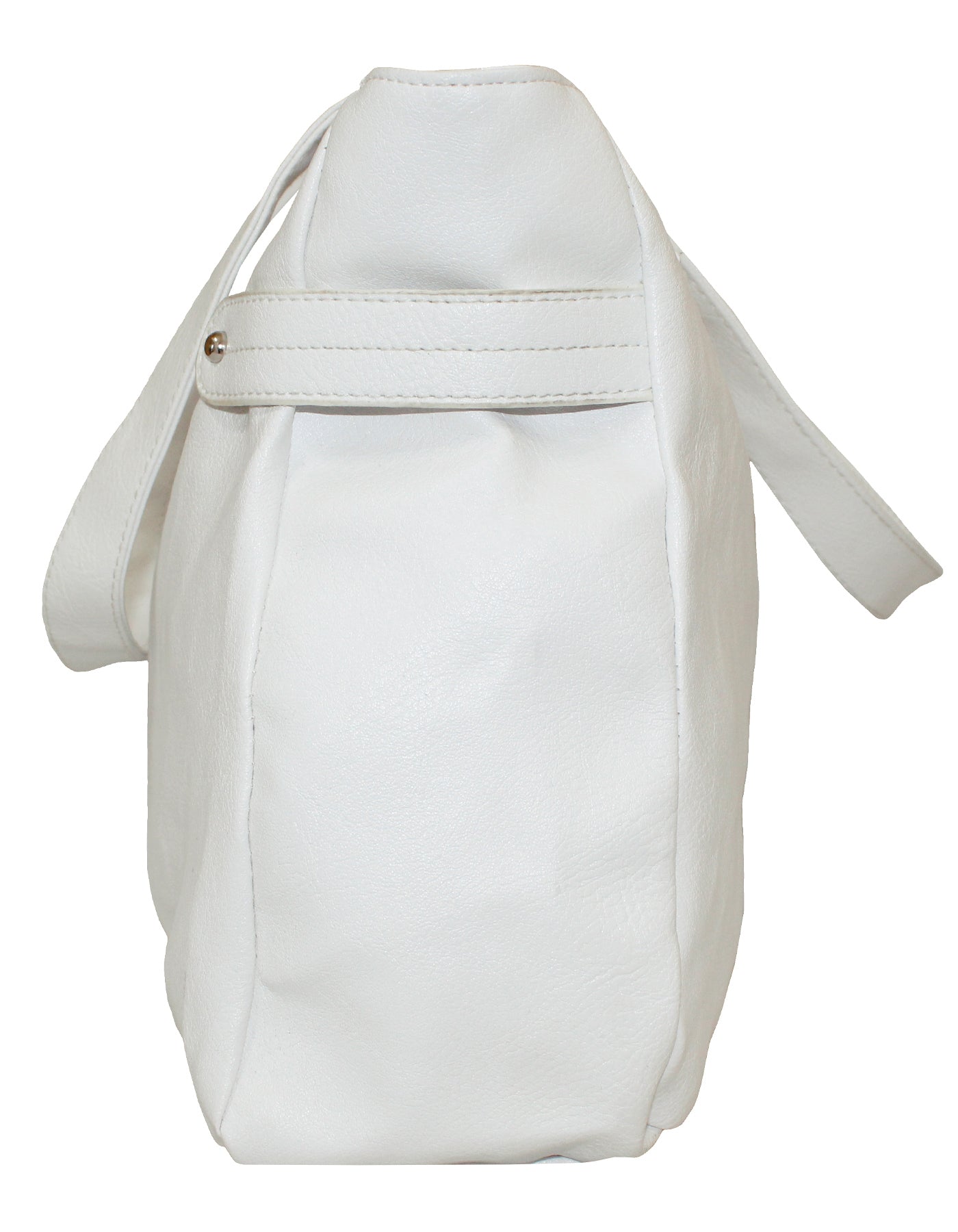 Fino NK-7687 Faux Leather Women's Casual Everyday Shoulder Bag  - White