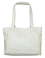 Fino NY-7694 Faux Leather Women's Casual Everyday Shoulder Bag  - White