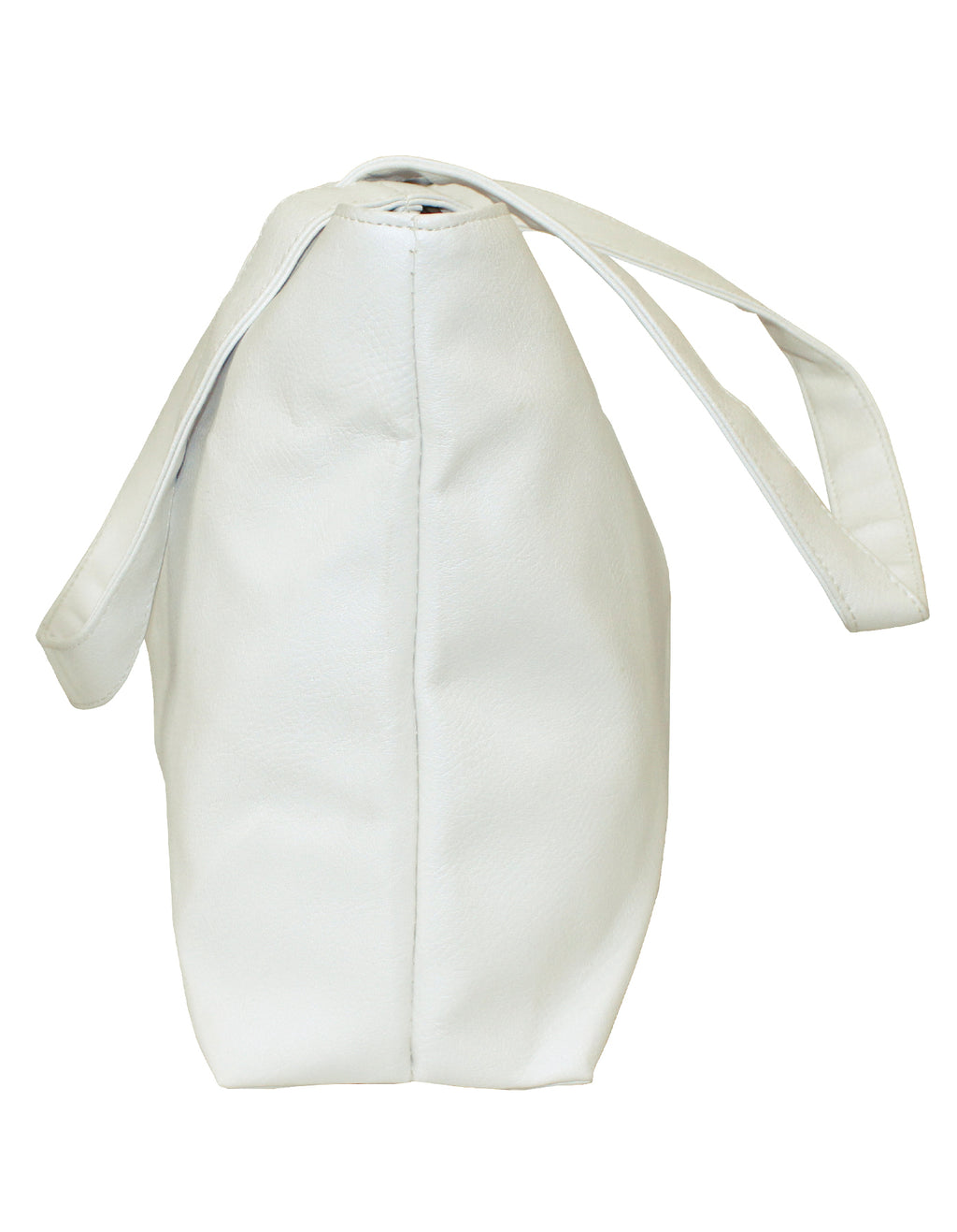 Fino NY-7694 Faux Leather Women's Casual Everyday Shoulder Bag  - White