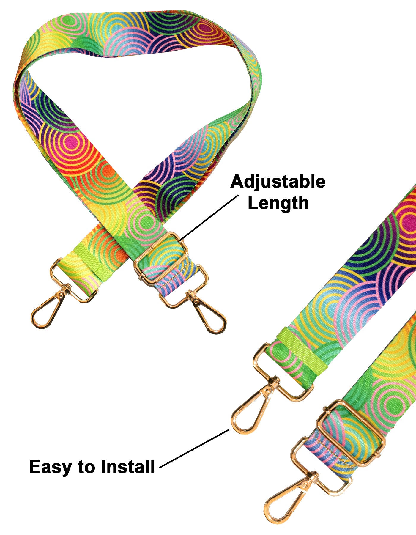 Fino RX240819-B Adjustable Replacement Strap for Women's Hand & Shoulder Bags