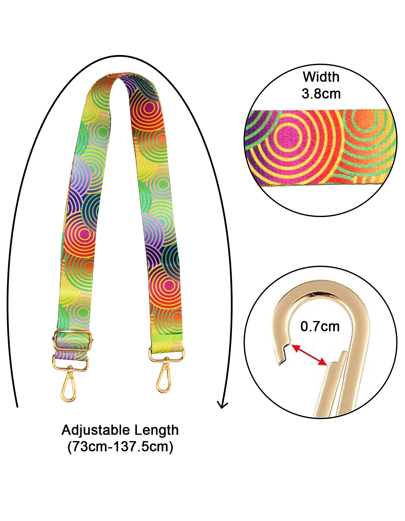 Fino RX240819-B Adjustable Replacement Strap for Women's Hand & Shoulder Bags