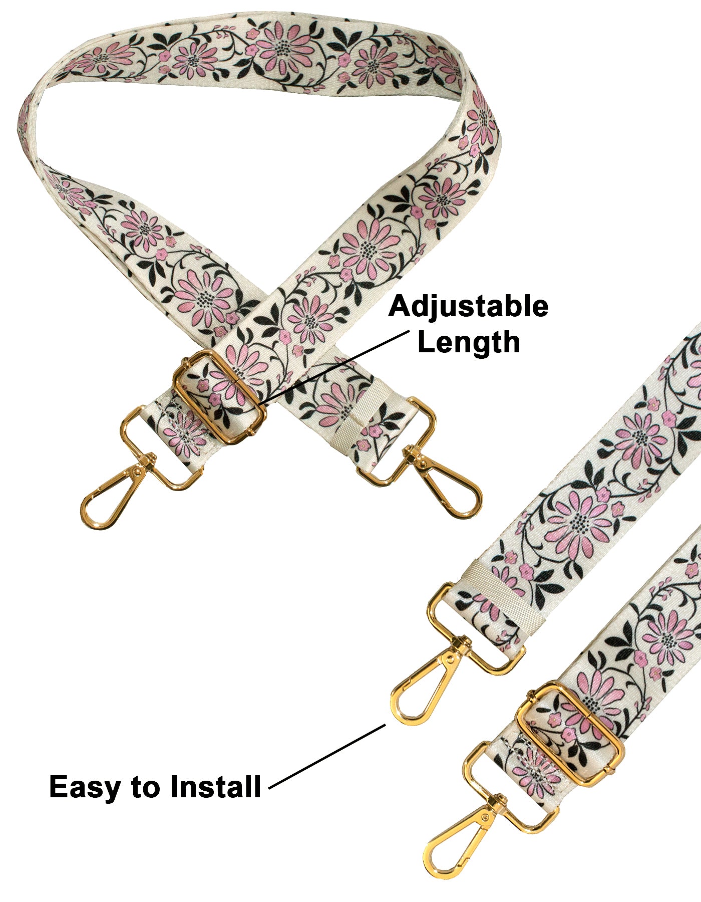 Fino RX240819-C Adjustable Replacement Strap for Women's Hand & Shoulder Bags