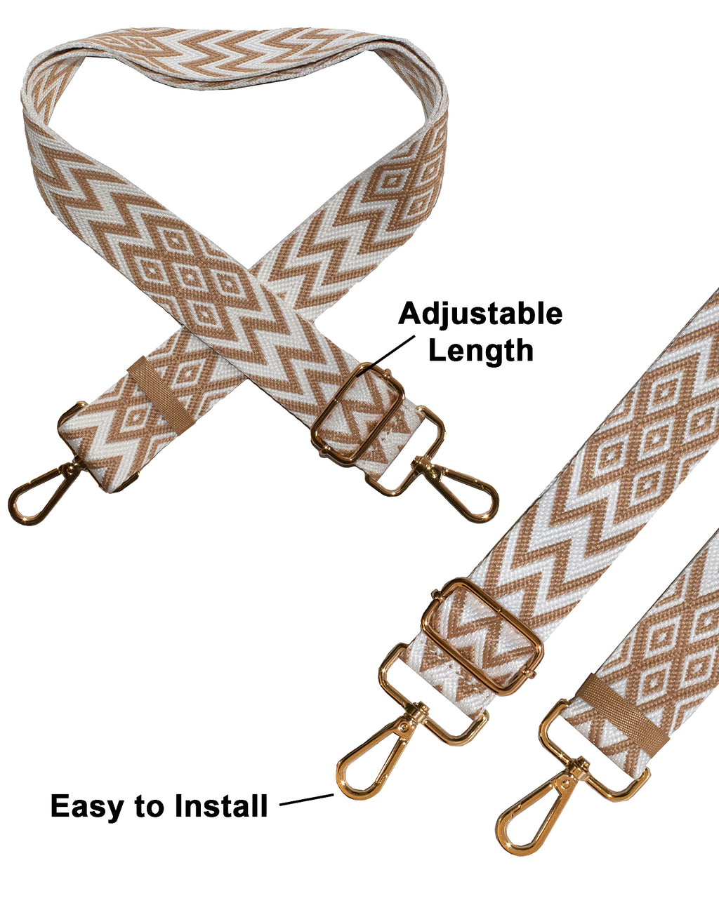 Fino RX240819-D Adjustable Replacement Strap for Women's Hand & Shoulder Bags