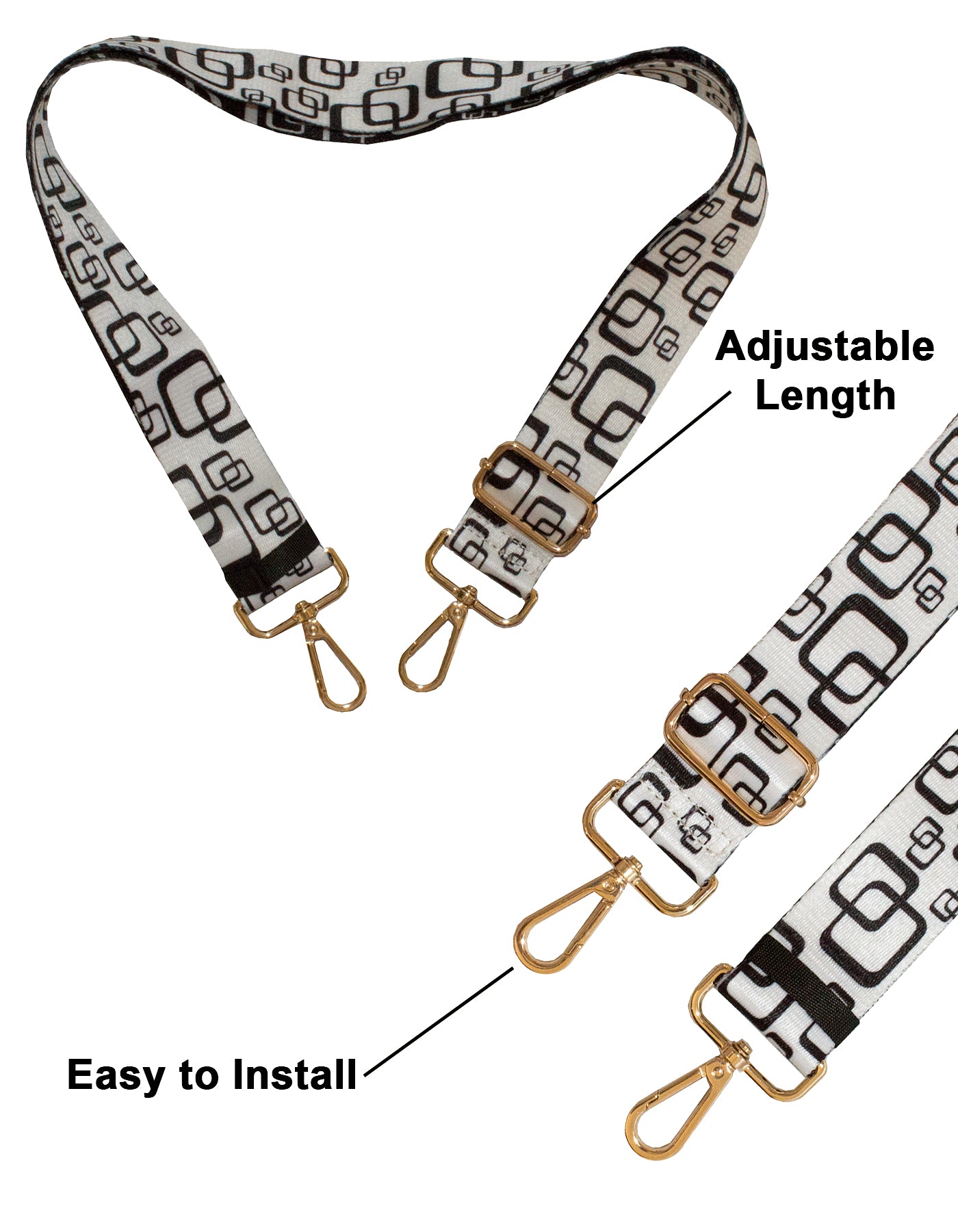 Fino RX240819-E Adjustable Replacement Strap for Women's Hand & Shoulder Bags