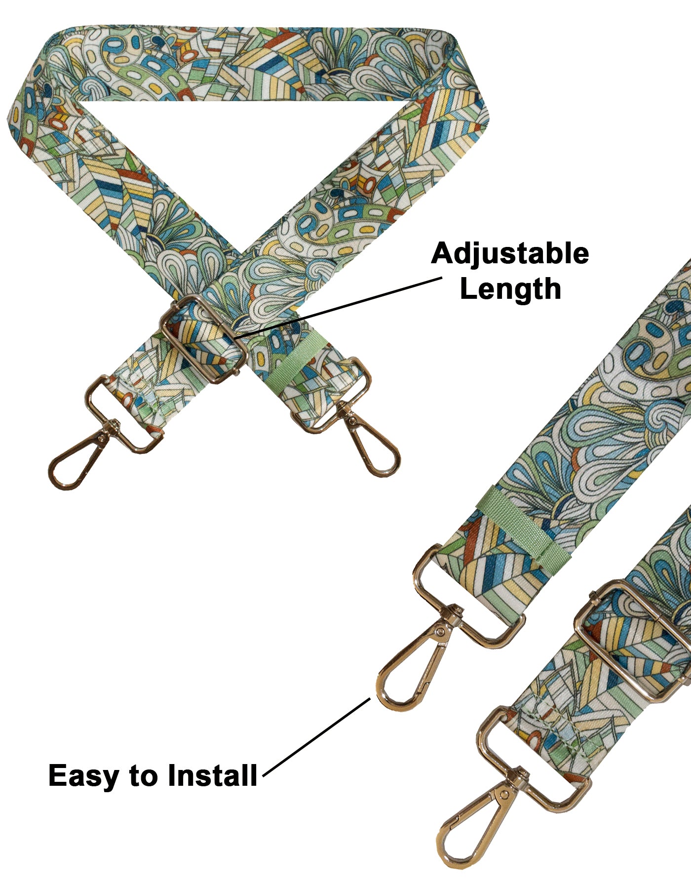 Fino RX240819-H Adjustable Replacement Strap for Women's Hand & Shoulder Bags