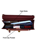 Fino RXB5924RED Faux Leather 2in1 Clutch Bag with 2 Removable Straps
