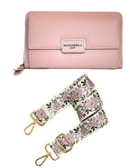 Fino RXC570PNK Faux Leather 2in1 Crossbody Bag with 2 Removable Straps