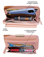 Fino RXC570PNK Faux Leather 2in1 Crossbody Bag with 2 Removable Straps