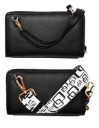 Fino RXE570BLK Faux Leather 2in1 Crossbody Bag with 2 Removable Straps