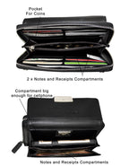 Fino RXE570BLK Faux Leather 2in1 Crossbody Bag with 2 Removable Straps
