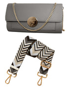 Fino RXF5924GRY Faux Leather 2in1 Clutch Bag with 2 Removable Straps