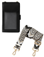 Fino RXF9705BLK Faux Leather 2in1 Cellphone Bag and 2 Removable Straps