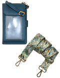Fino RXH9705BLU Faux Leather 2in1 Cellphone Bag and 2 Removable Straps