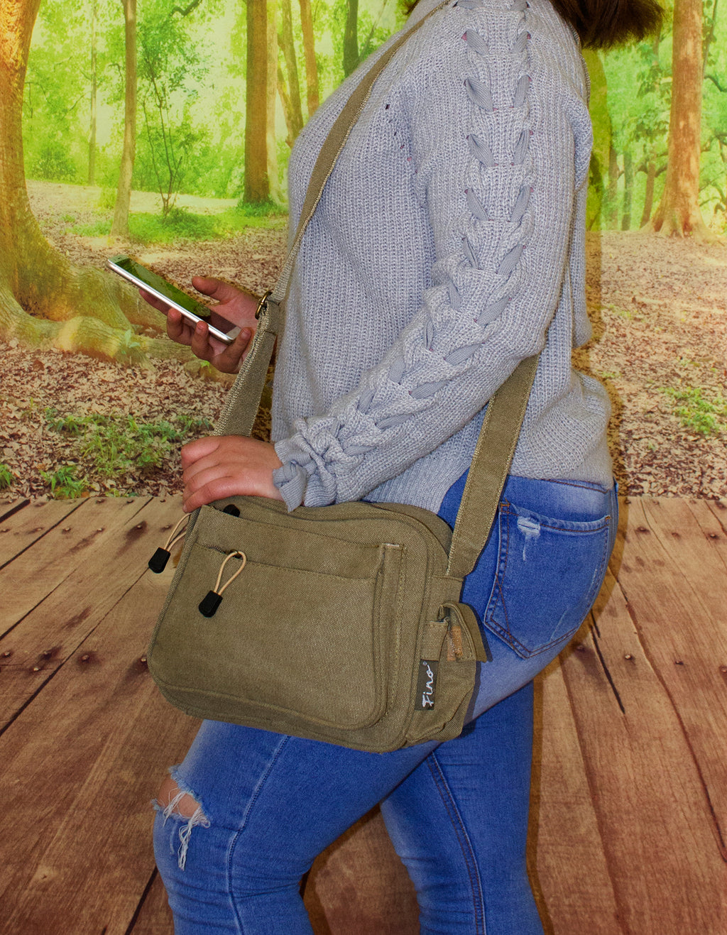 Fino SK-1030 Unisex Canvas Messenger Bag