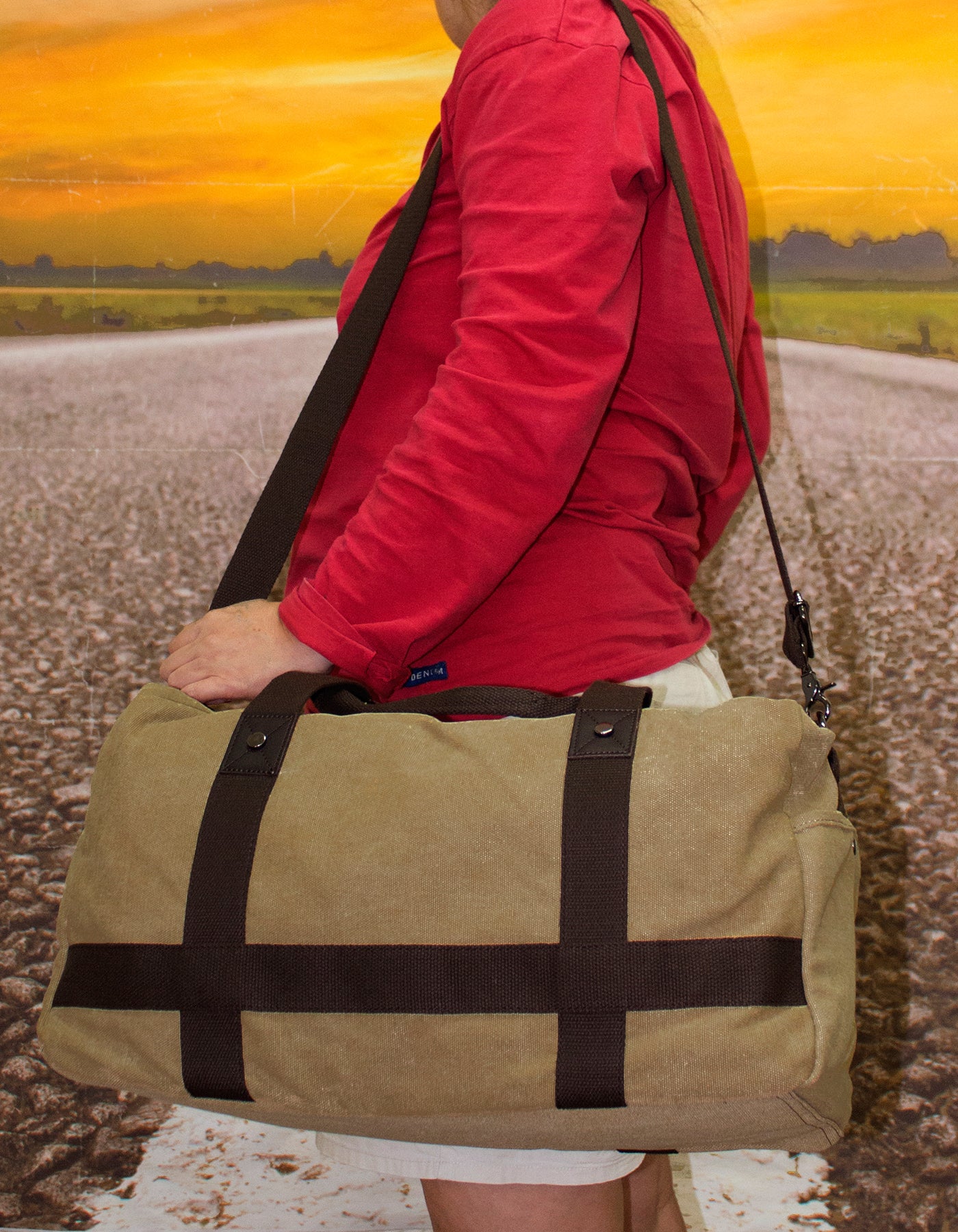 Fino SK-1619 Cotton Canvas Duffel Bag for Overnight & Weekend Luggage