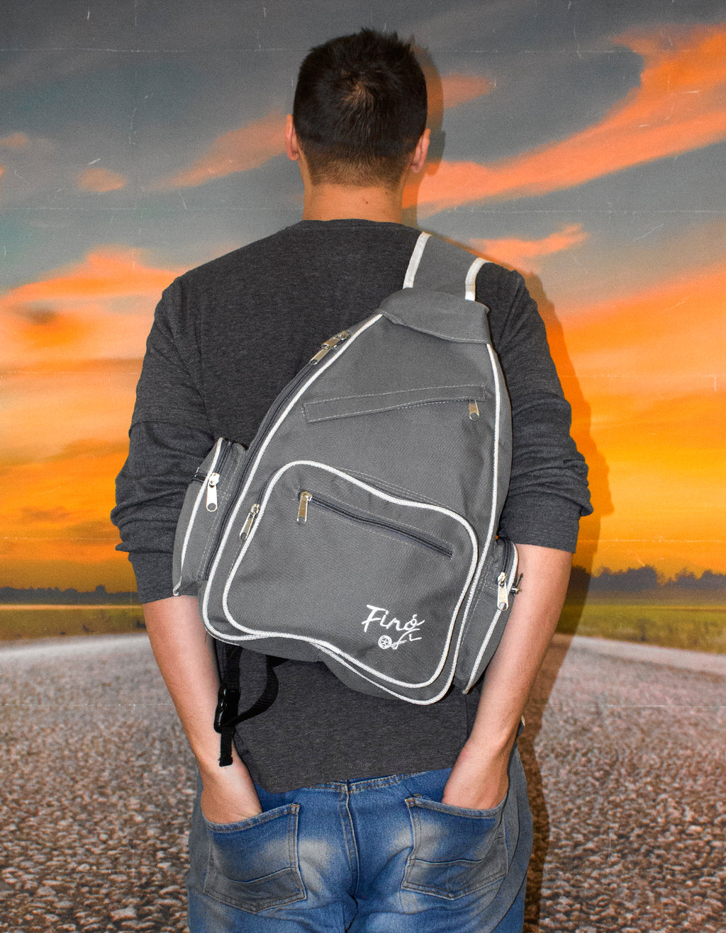 Fino SK-373 Urban Polyester Travel Cross Body Backpack