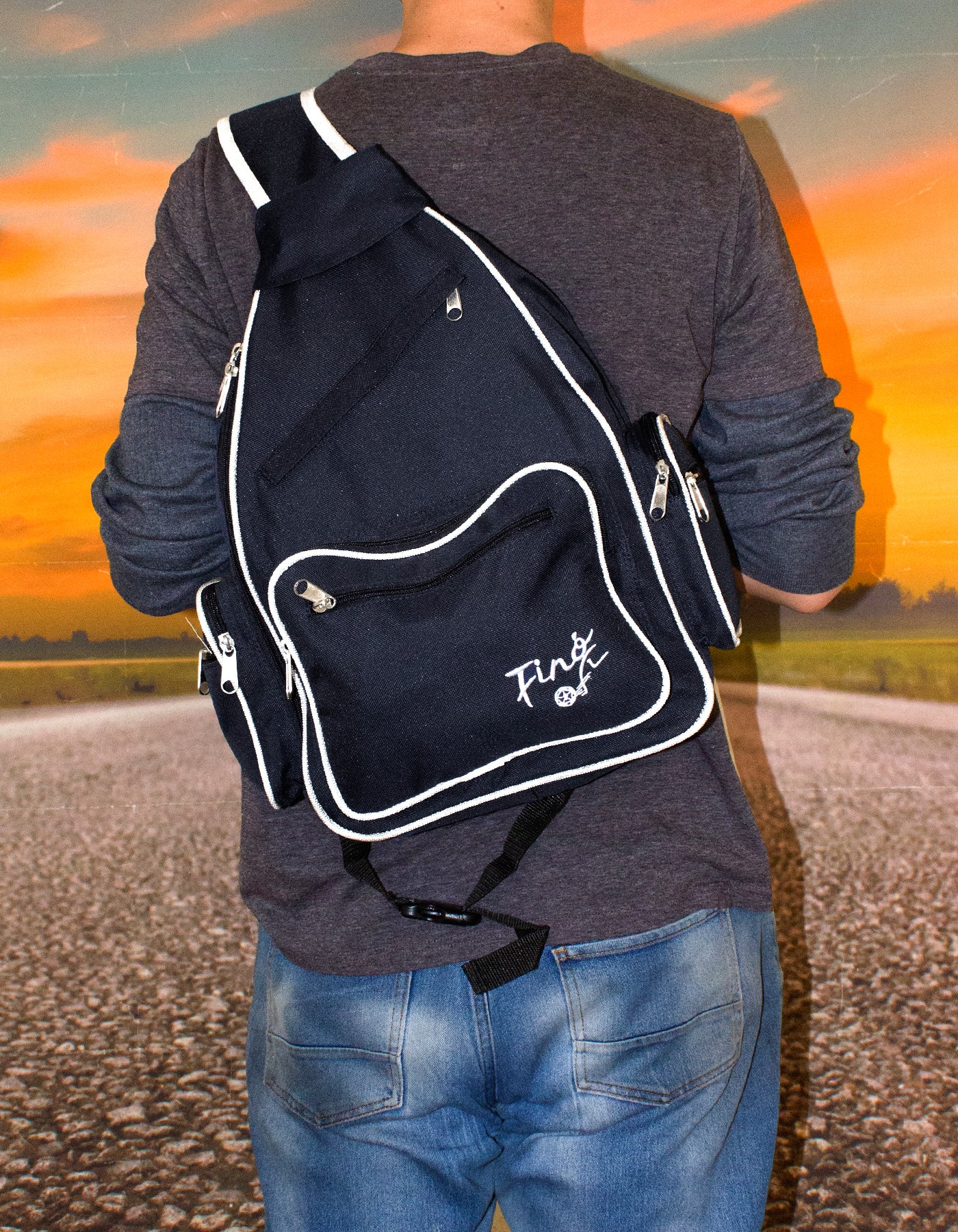 Fino SK-373 Urban Polyester Travel Cross Body Backpack