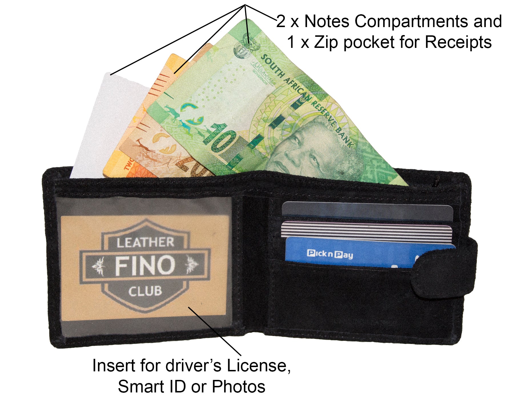 Fino SK-621 Men's Stylish Genuine Suede Wallet