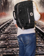 Fino SK-7718 Unisex Waterproof Ultra-Light crinkle Nylon Duffel Bag/Backpack
