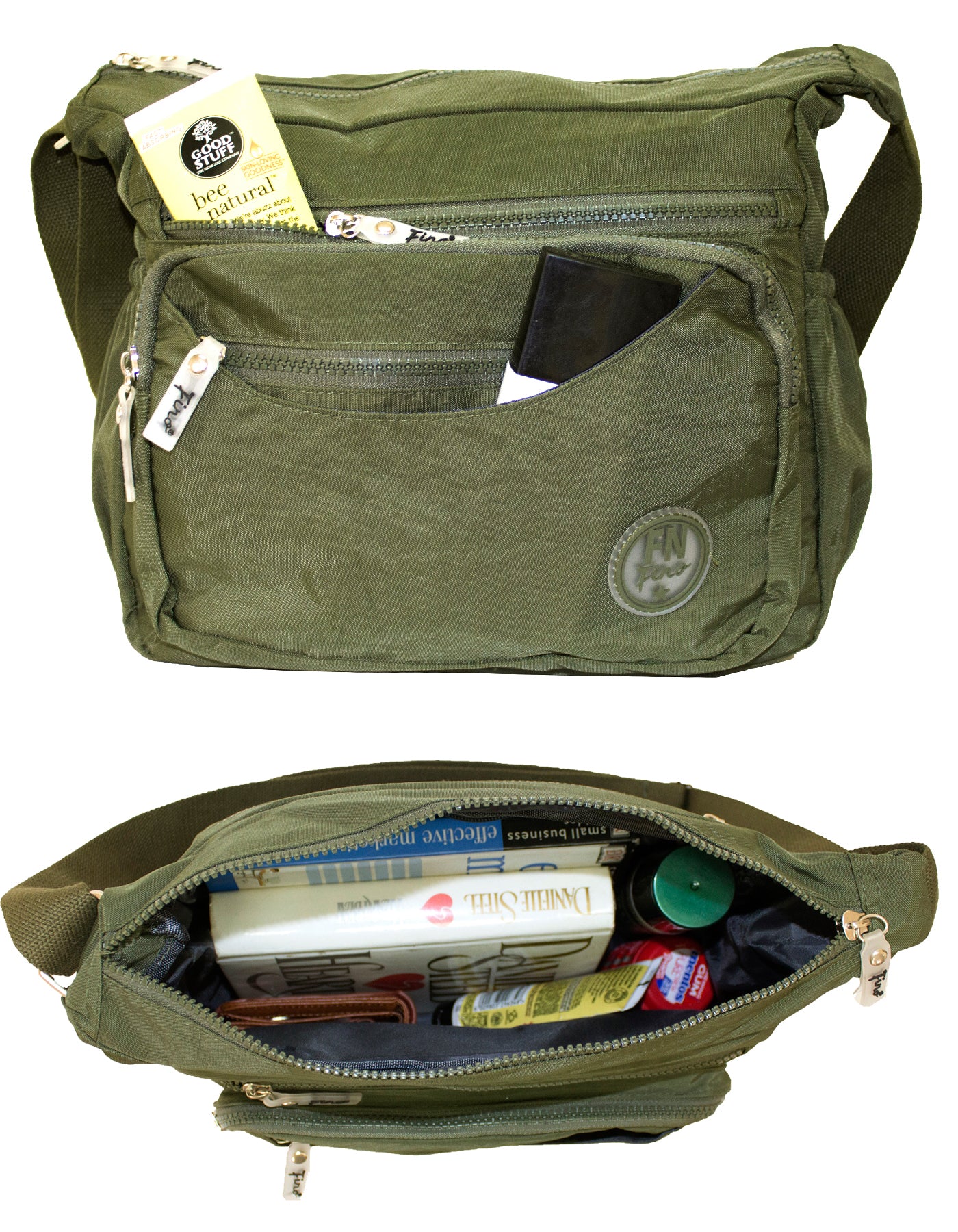 Fino SK-7737 Waterproof Ultra-Light Crinkle Nylon Crossbody Bag