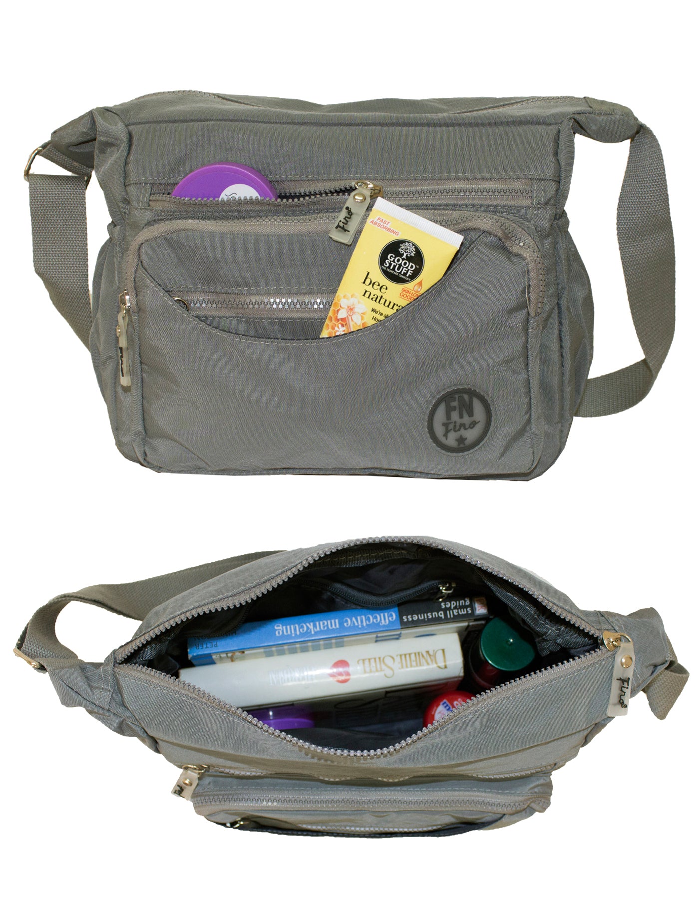 Fino SK-7737 Waterproof Ultra-Light Crinkle Nylon Crossbody Bag