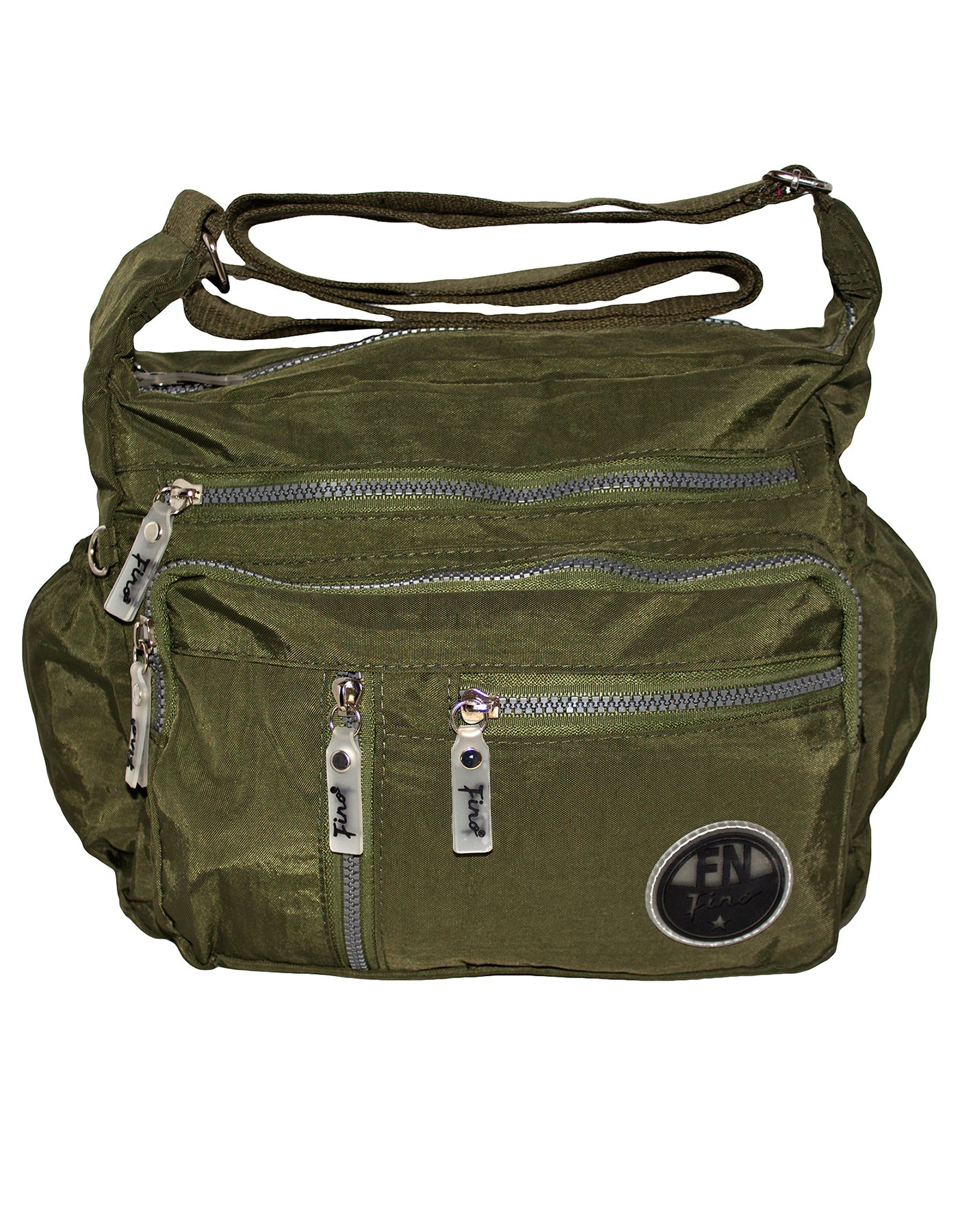 Fino SK-7739 Washed Nylon Multi-Pocket Messenger Bag