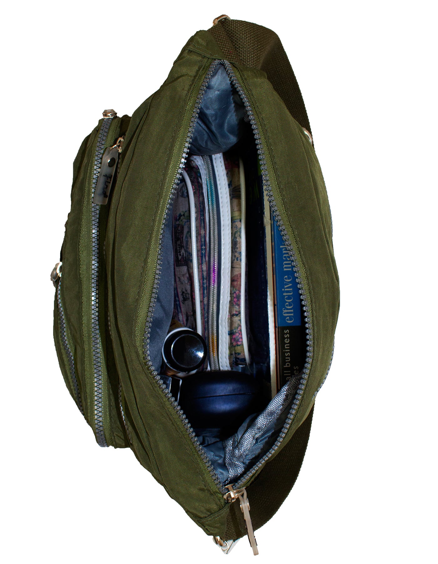 Fino SK-7739 Washed Nylon Multi-Pocket Messenger Bag