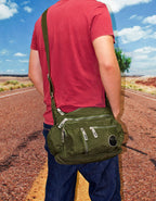 Fino SK-7739 Washed Nylon Multi-Pocket Messenger Bag