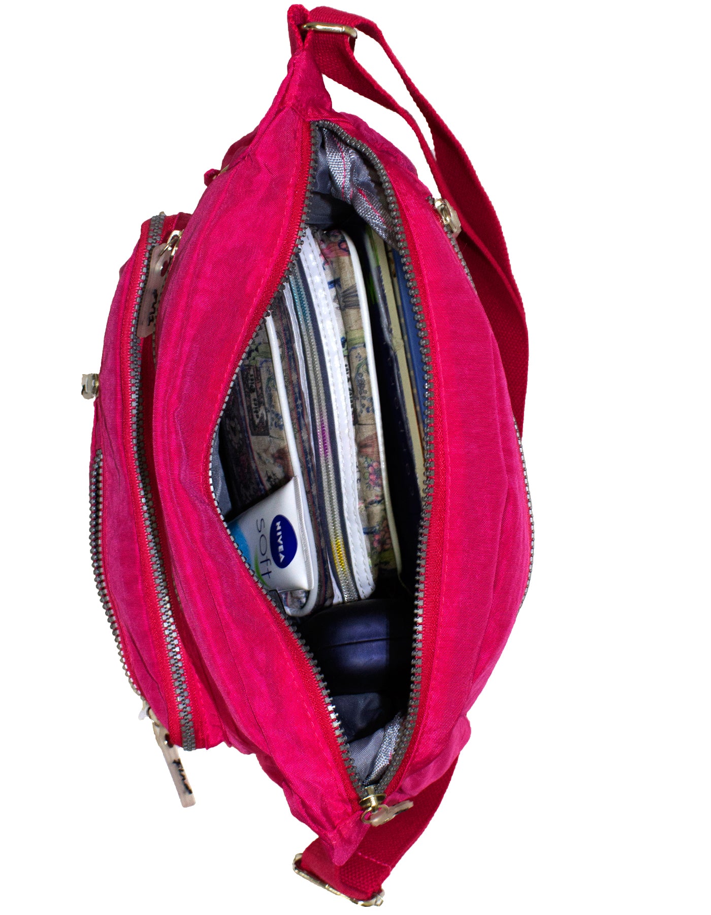 Fino SK-7739 Washed Nylon Multi-Pocket Messenger Bag