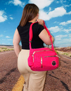 Fino SK-7739 Washed Nylon Multi-Pocket Messenger Bag