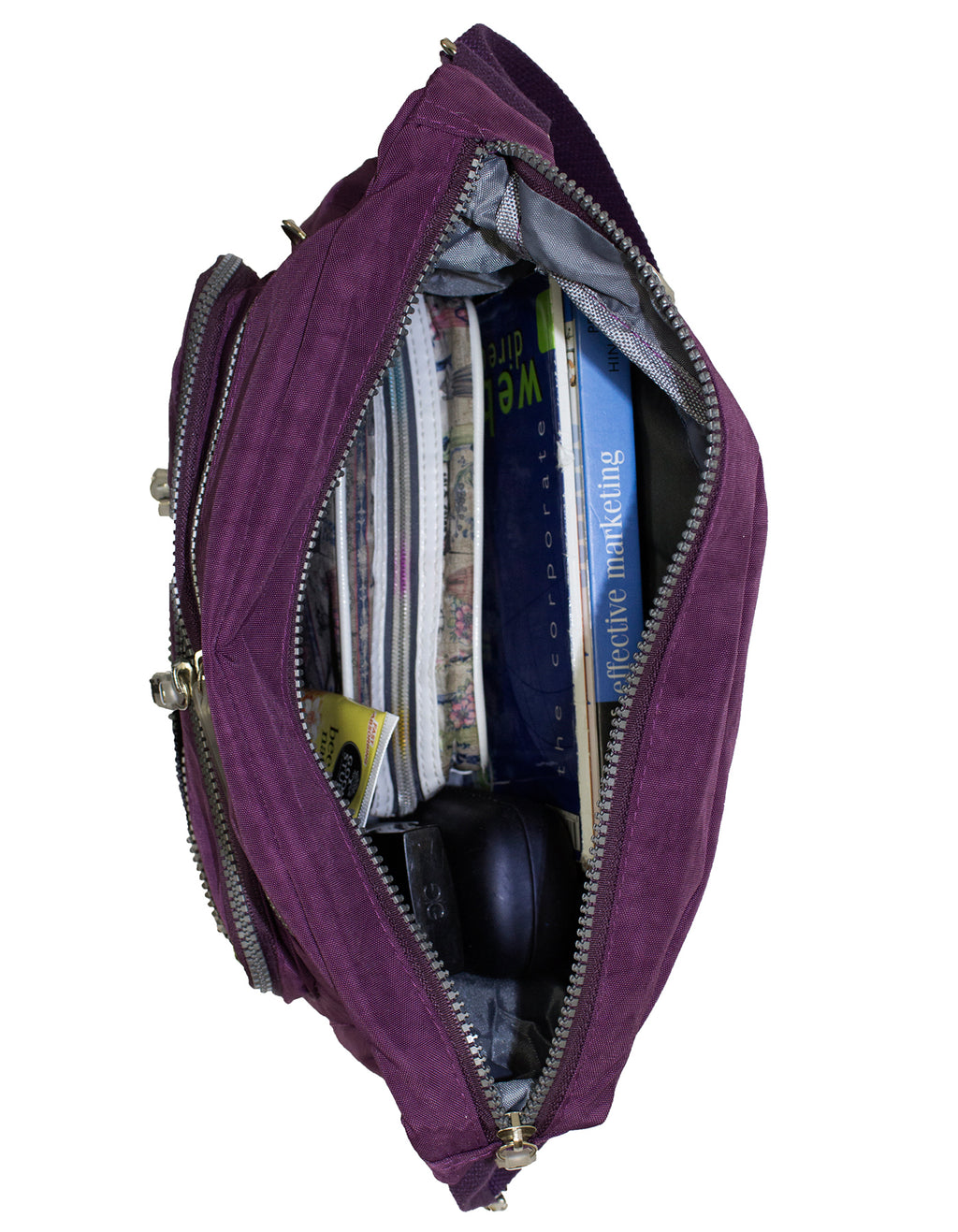 Fino SK-7739 Washed Nylon Multi-Pocket Messenger Bag