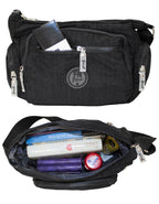 Fino SK-7741 Nylon Shoulder/ Crossbody Waterproof Ultra-Light Crinkle Bag