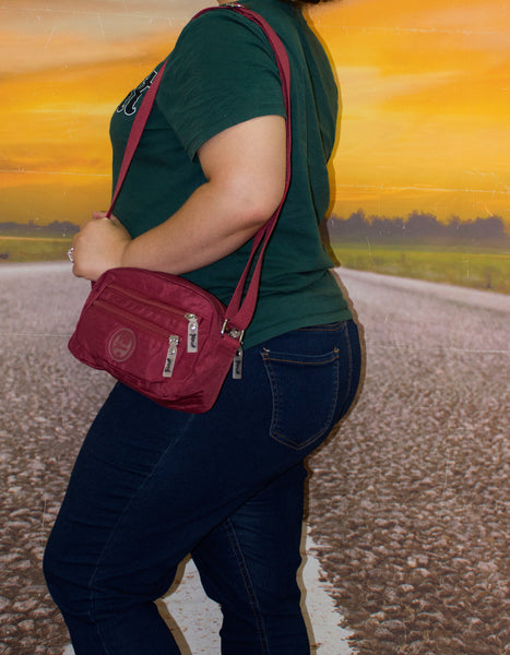 Fino SK-7742 Waterproof Ultra-Light Crinkle Nylon Crossbody/ Shoulder Bag