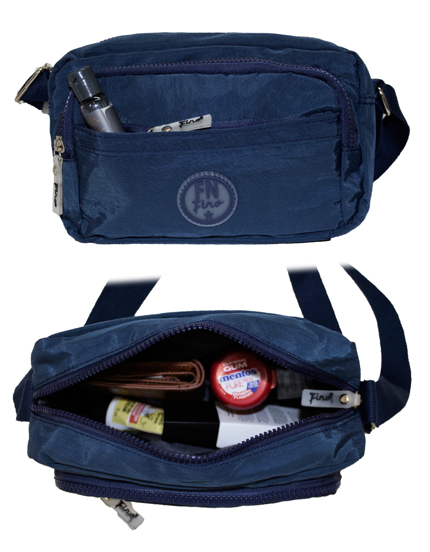 Fino SK-7743 Shoulder/ Crossbody Waterproof Ultra-Light Crinkle Nylon Bag