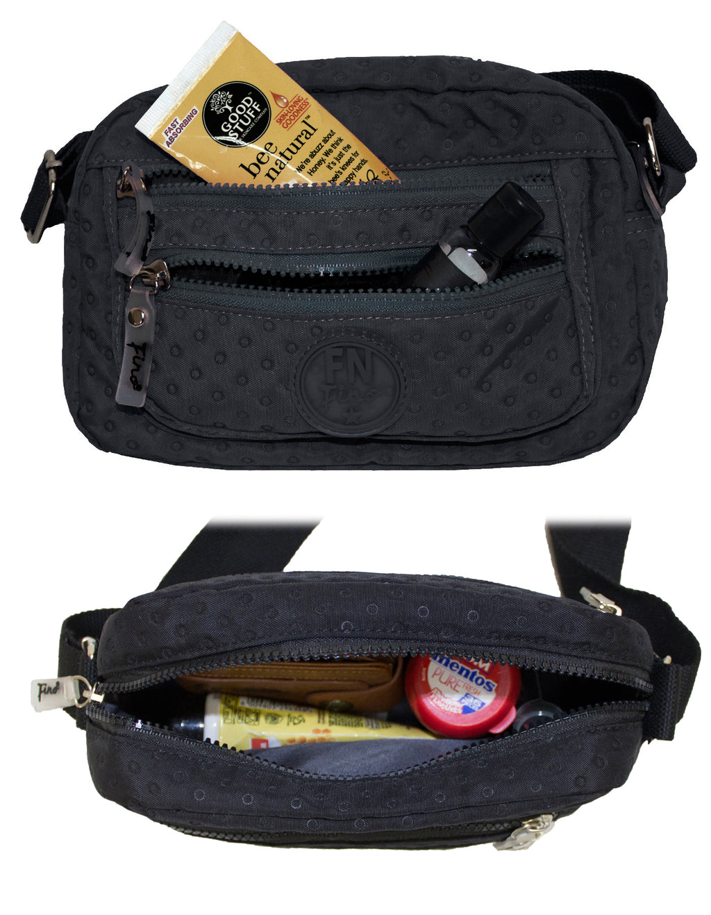 Fino SK-7744 Waterproof Ultra-Light Crinkle Nylon Crossbody/ Shoulder Bag