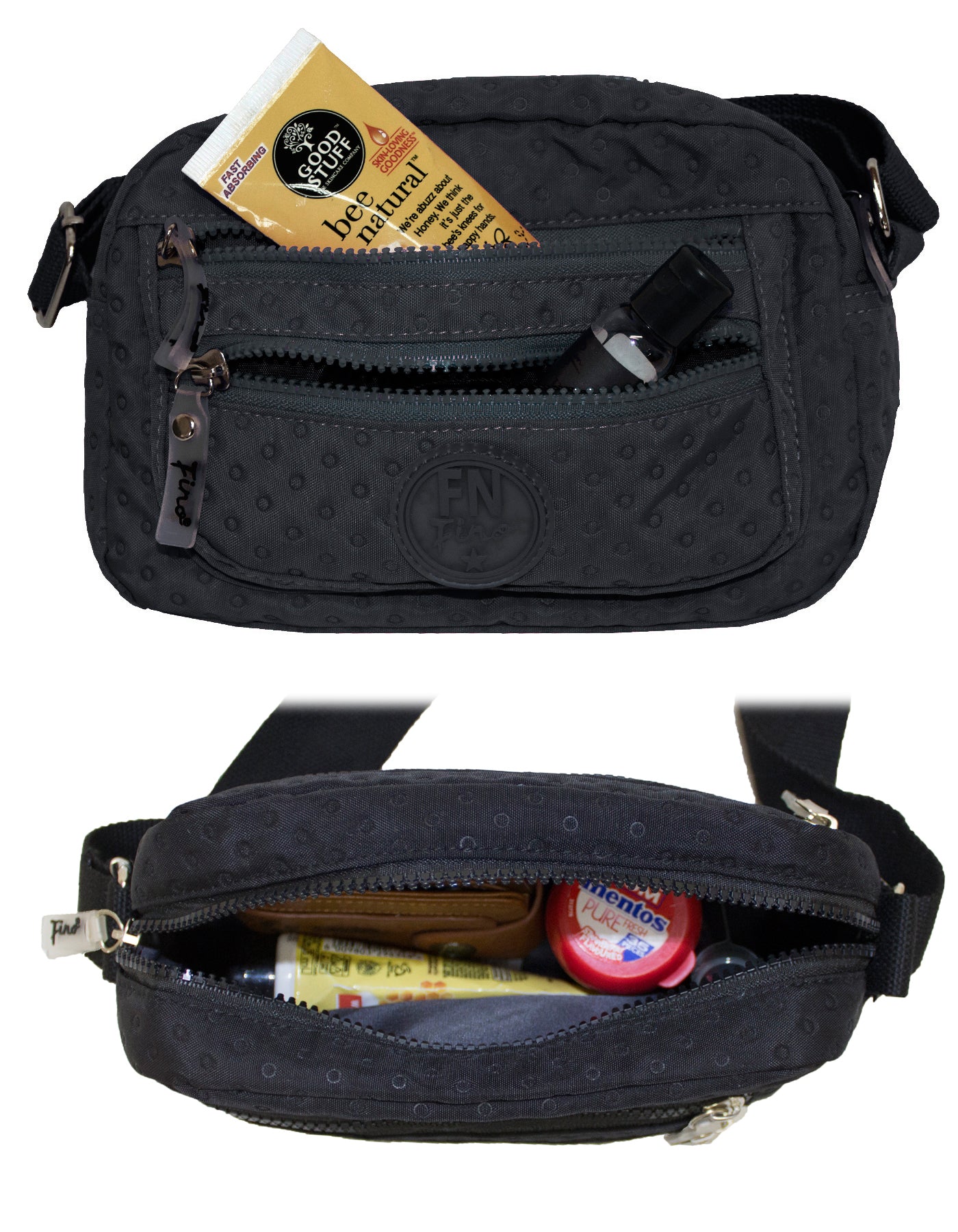 Fino SK-7744 Waterproof Ultra-Light Crinkle Nylon Crossbody/ Shoulder Bag