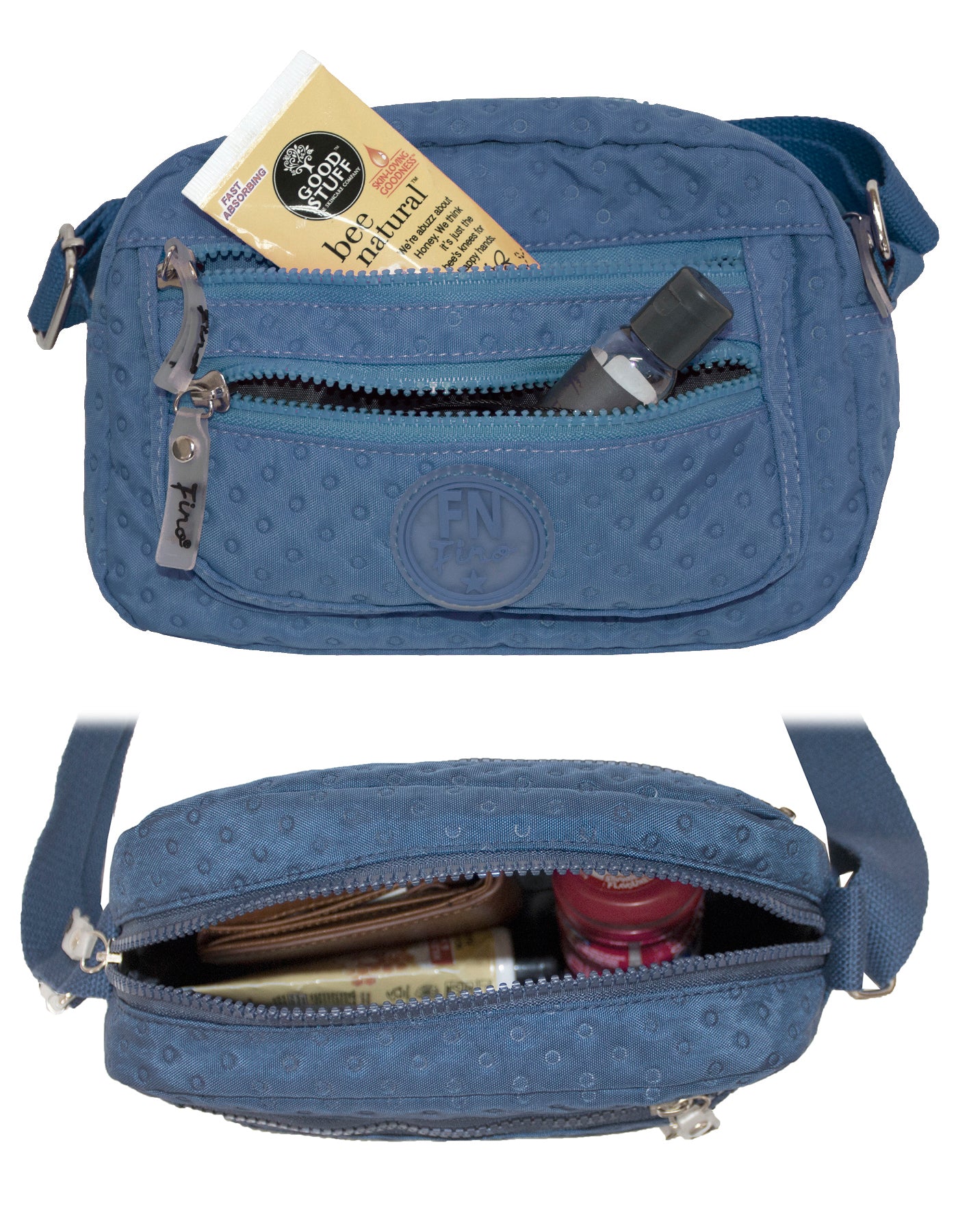 Fino SK-7744 Waterproof Ultra-Light Crinkle Nylon Crossbody/ Shoulder Bag